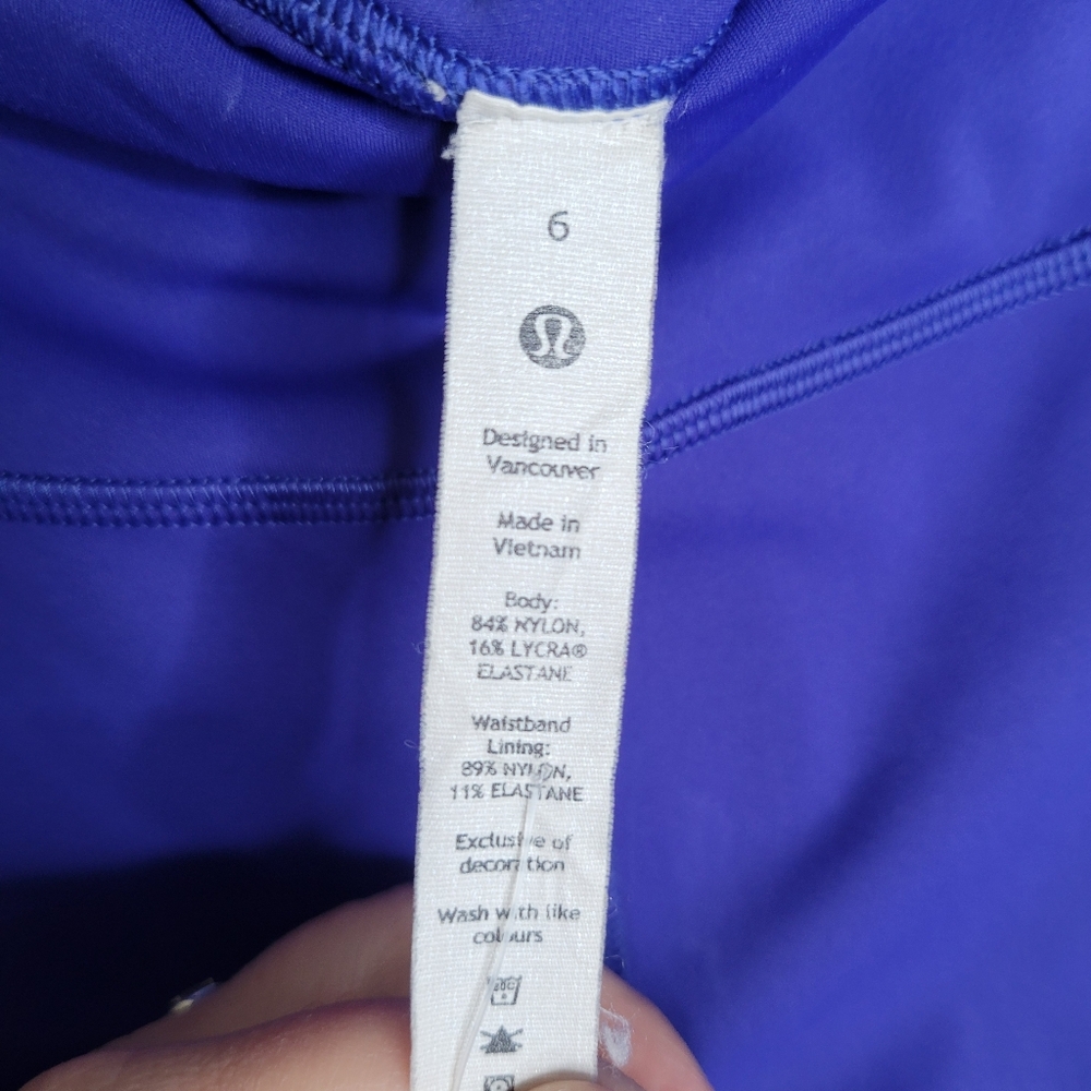 Lululemon Athletica Blue High Waist Active Leggings - Picture 4 of 5